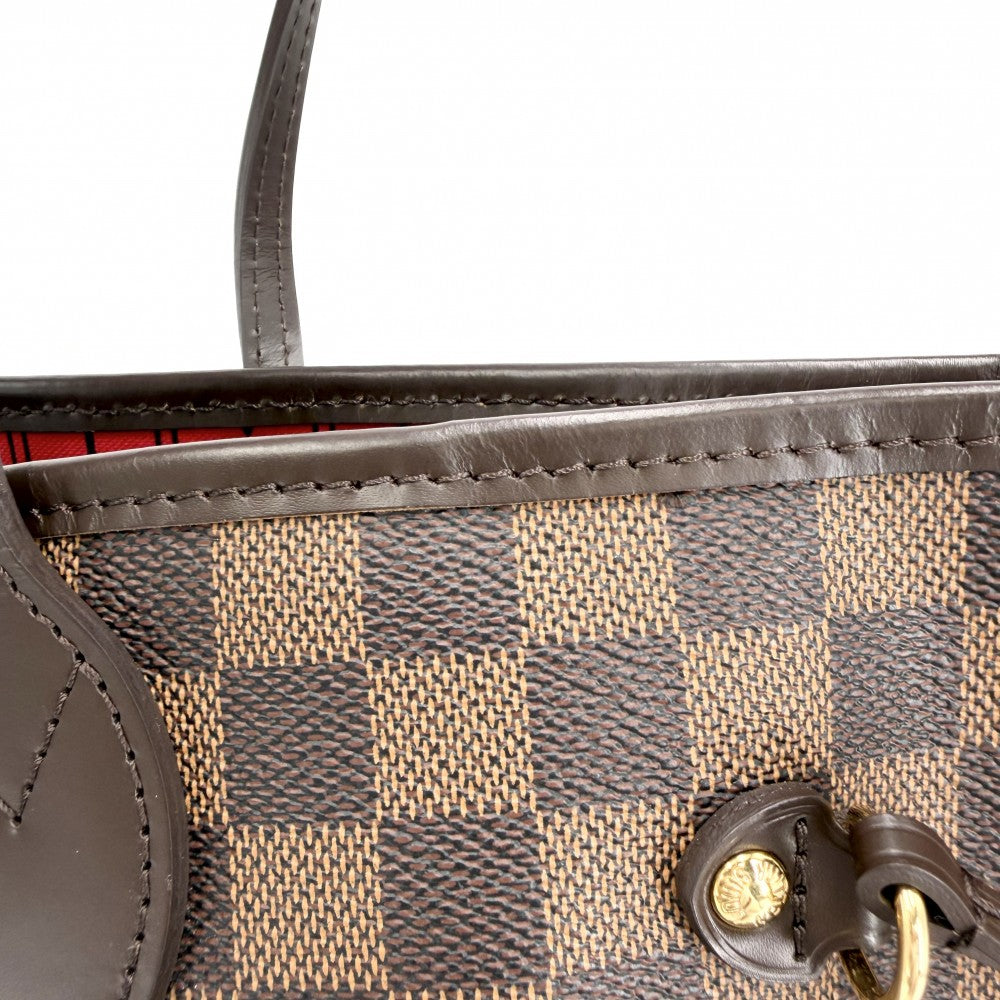 【開店SALE】 LOUIS VUITTON ルイヴィトン トートバッグ ネヴァーフルMM ハンドバッグ N40599 ダミエキャンバス ブラウン 茶 ゴールド金具 レディース【中古品】