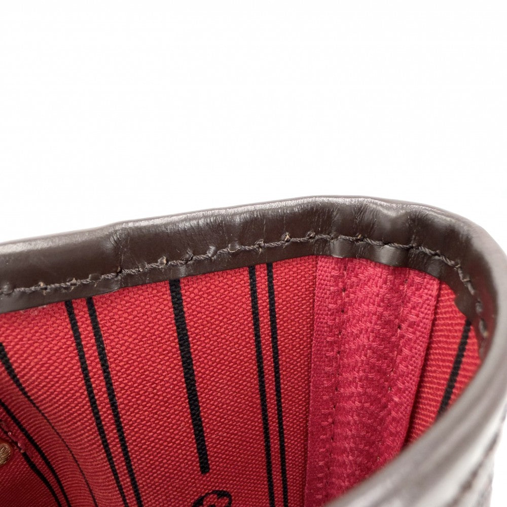 【開店SALE】 LOUIS VUITTON ルイヴィトン トートバッグ ネヴァーフルMM ハンドバッグ N40599 ダミエキャンバス ブラウン 茶 ゴールド金具 レディース【中古品】