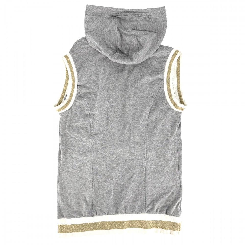 GUCCI グッチ トップス ノースリーブ スウェット Vネック 服 アパレル M 172266 グレー 春 夏 コットン メンズ【中古品】