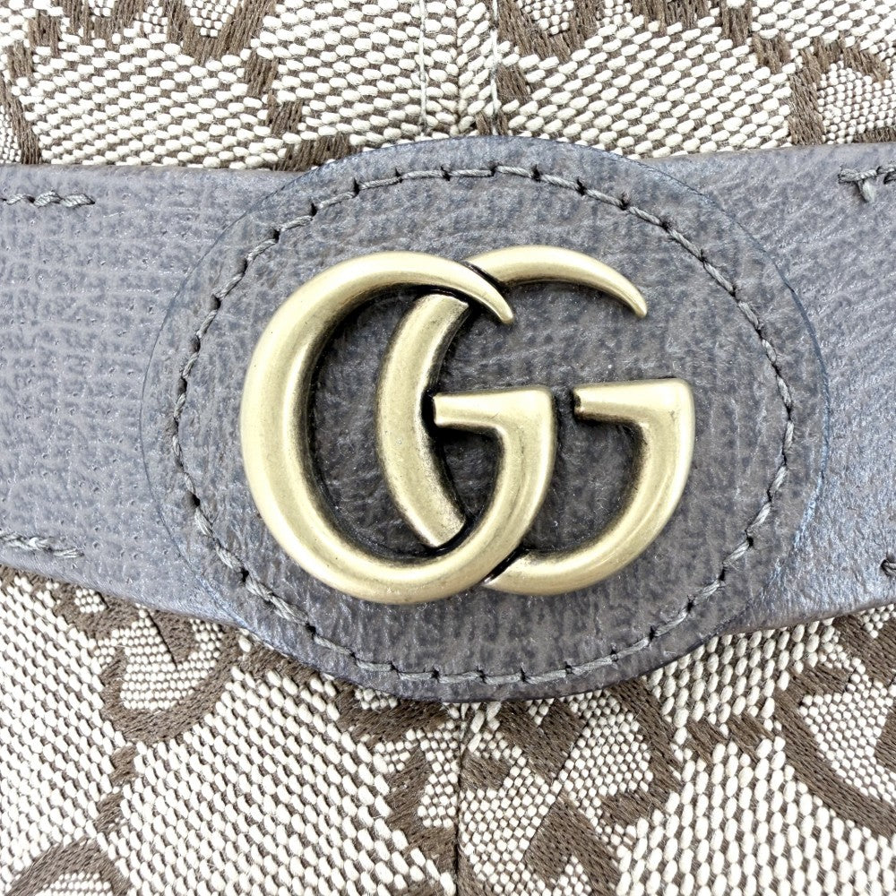 【開店SALE】 GUCCI グッチ ハット GGキャンバス フェドラハット バケットハット ファッションアイテム Sサイズ 総柄 帽子 576587 コットン ポリエステル ベージュ　 ブラウン 茶 メンズ【中古品】