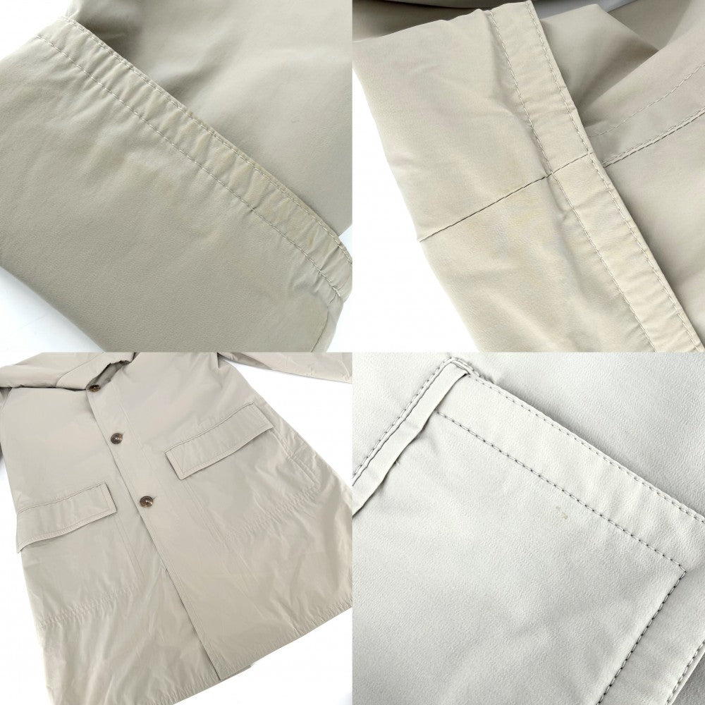 HERMES エルメス アウター ロングコート アパレル 服 50 ベージュ 春 秋 ナイロン ポリウレタン ユニセックス【中古品】