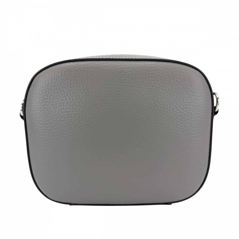 【開店SALE】 Stella McCartney ステラマッカートニー ショルダーバッグ パンチングロゴ カメラバッグ ポーチ付き かばん 鞄 700266 レザー グレー シルバー金具 レディース【中古品】