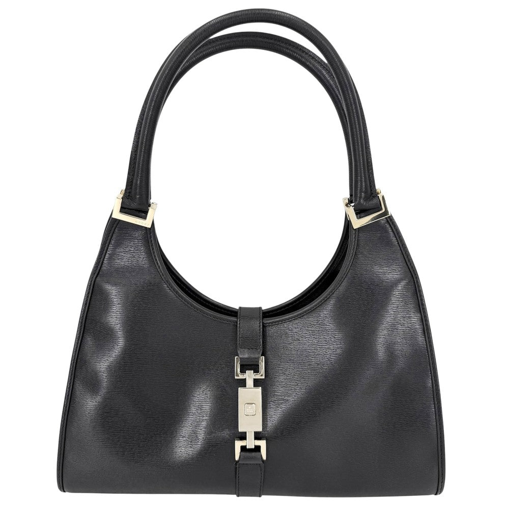 【開店SALE】 GUCCI グッチ ハンドバッグ ワンショルダーバッグ ジャッキー かばん 鞄 002 1067 レザー ブラック 黒 シルバー金具 レディース【中古品】