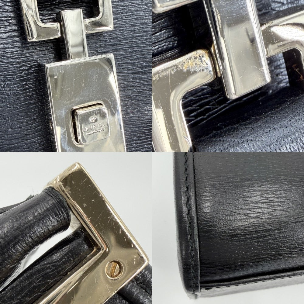【開店SALE】 GUCCI グッチ ハンドバッグ ワンショルダーバッグ ジャッキー かばん 鞄 002 1067 レザー ブラック 黒 シルバー金具 レディース【中古品】