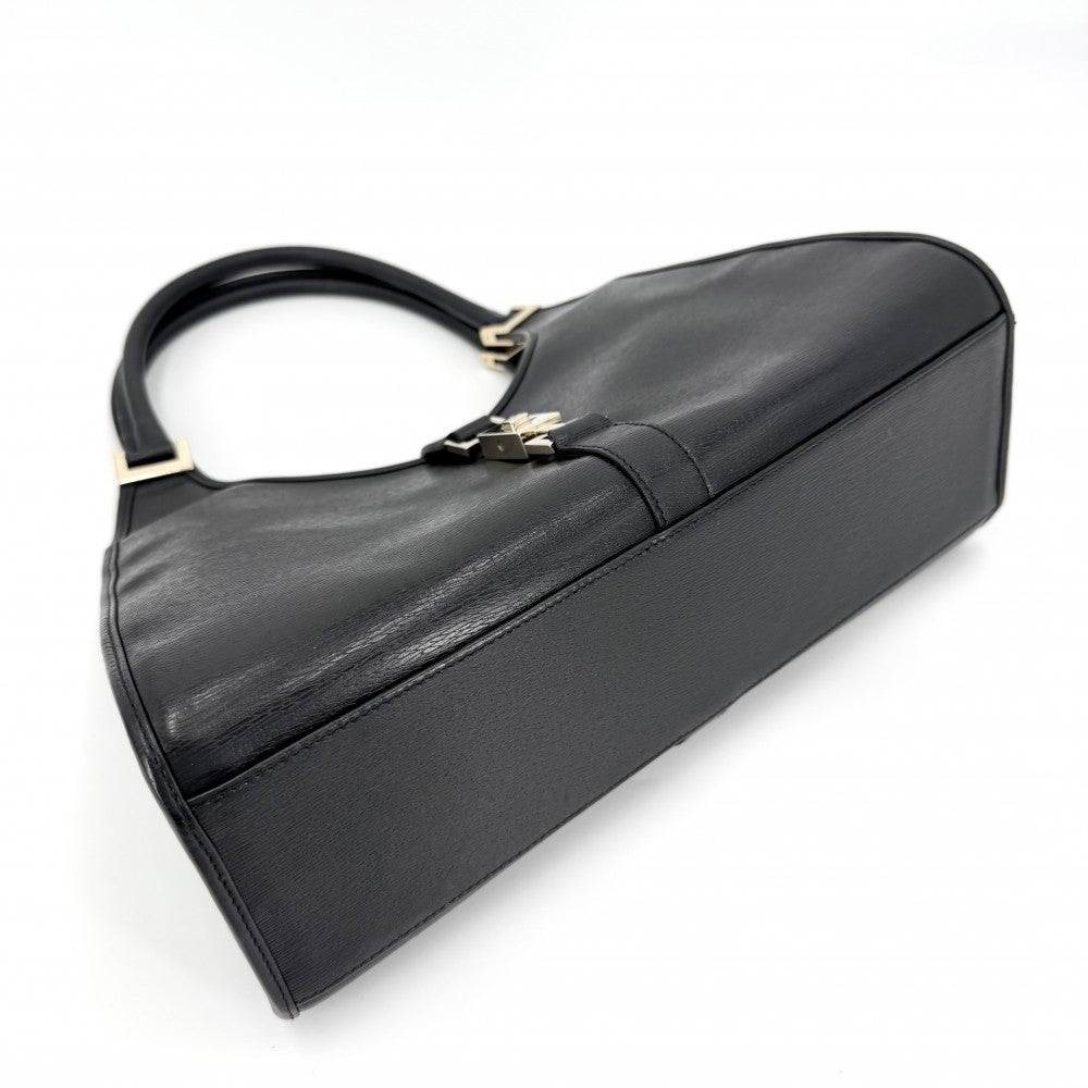 【開店SALE】 GUCCI グッチ ハンドバッグ ワンショルダーバッグ ジャッキー かばん 鞄 002 1067 レザー ブラック 黒 シルバー金具 レディース【中古品】