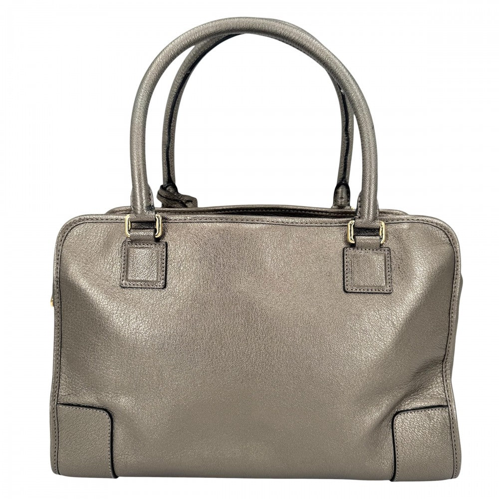 LOEWE ロエベ ハンドバッグ アナグラム アマソナ36 ミニボストンバッグ メタリック レザー ゴールド ゴールド金具 レディース【中古品】