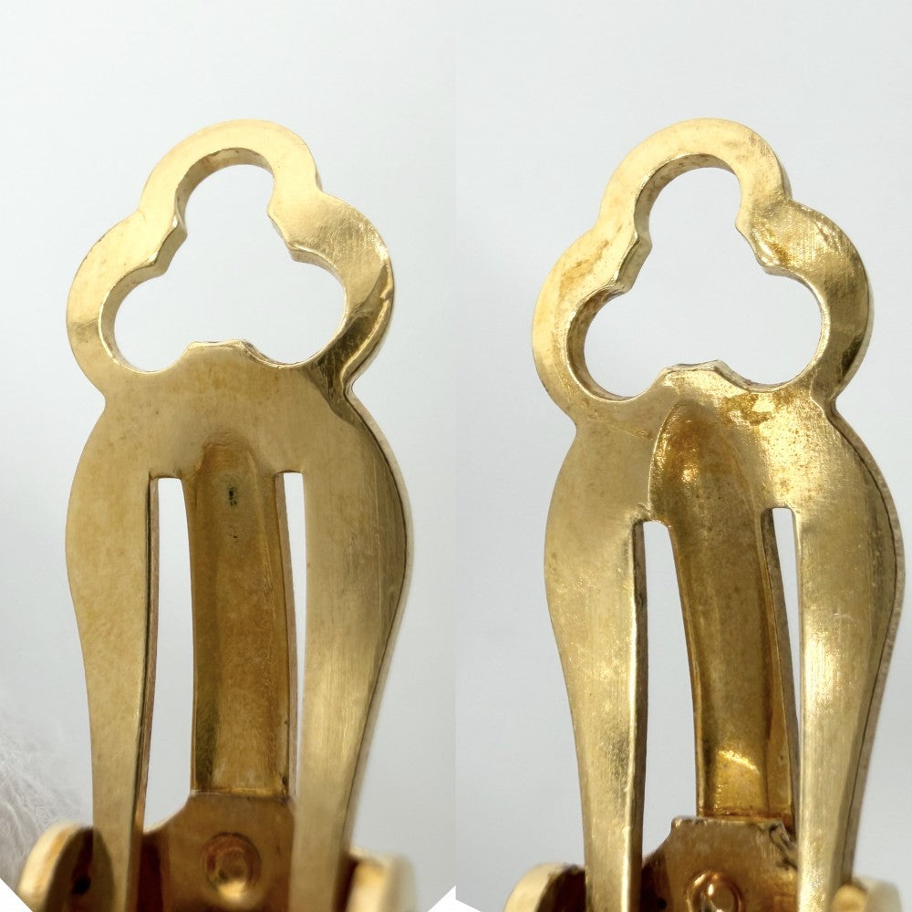 CHANEL シャネル イヤリング マグマ 溶岩 ココマーク アクセサリー GP 93A ゴールド レディース 約8.5g 1993年【中古品】