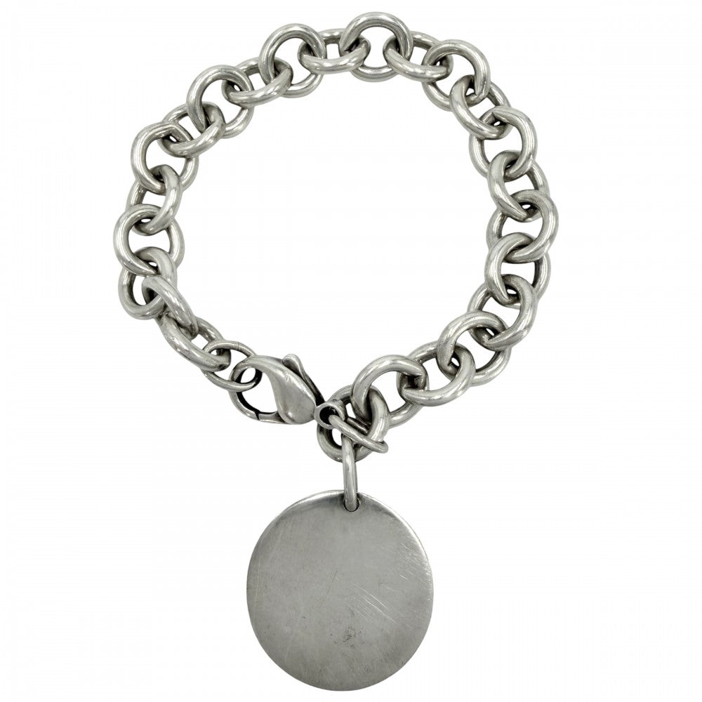 TIFFANY&Co. ティファニー ブレスレット リターントゥ ラウンドタグ ジュエリー アクセサリー シルバー925 レディース 約37.6g【中古品】