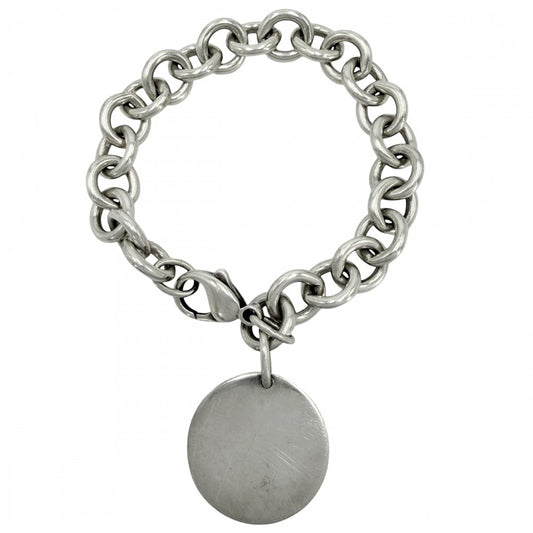 TIFFANY&Co. ティファニー ブレスレット リターントゥ ラウンドタグ ジュエリー アクセサリー シルバー925 レディース 約37.6g【中古品】