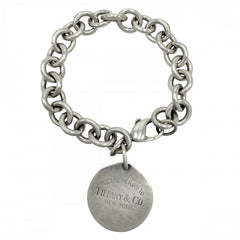 TIFFANY&Co. ティファニー ブレスレット リターントゥ ラウンドタグ ジュエリー アクセサリー シルバー925 レディース 約37.6g【中古品】