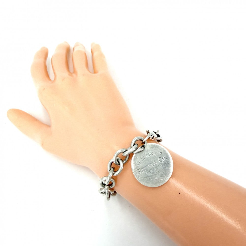 TIFFANY&Co. ティファニー ブレスレット リターントゥ ラウンドタグ ジュエリー アクセサリー シルバー925 レディース 約37.6g【中古品】