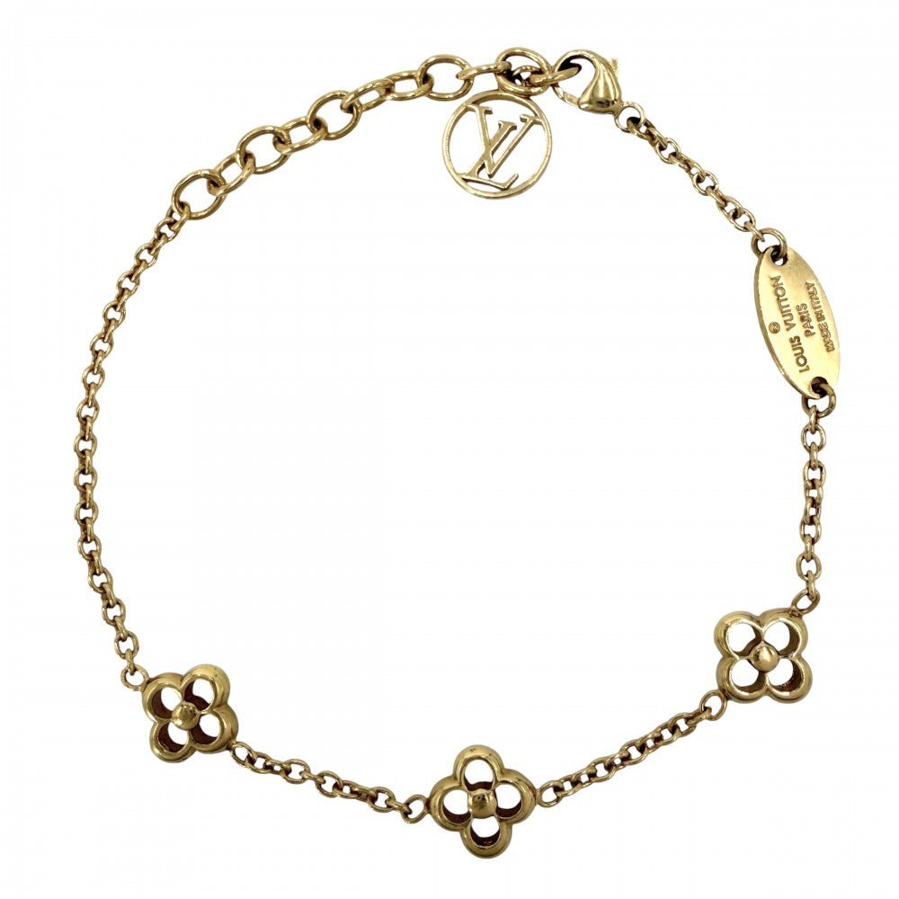 LOUIS VUITTON ルイヴィトン ブレスレット フラワーフル アクセサリー M68127 ゴールド レディース 約4.1g【中古品】