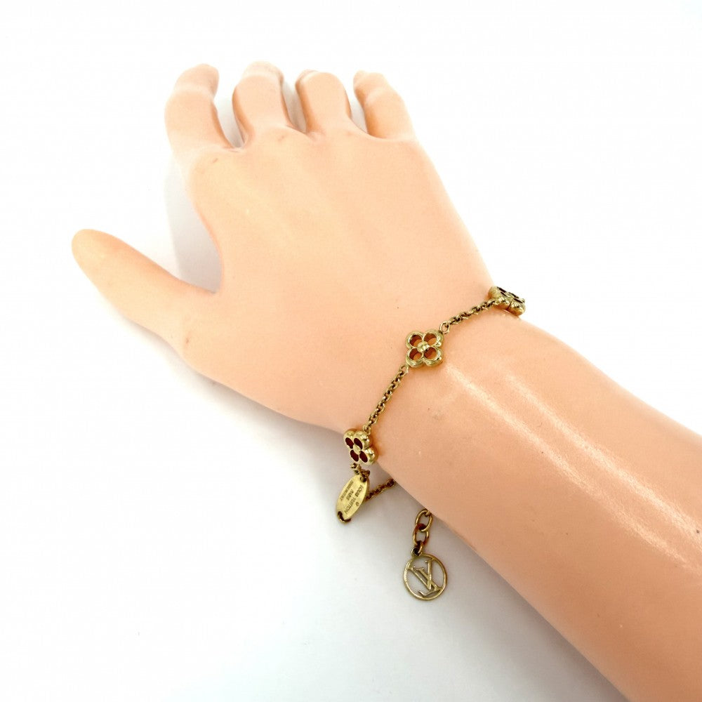 LOUIS VUITTON ルイヴィトン ブレスレット フラワーフル アクセサリー M68127 ゴールド レディース 約4.1g【中古品】