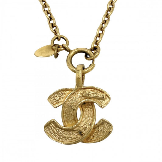【開店SALE】 CHANEL シャネル ネックレス マトラッセ ココマーク アクセサリー GP ゴールド レディース 約26.0g【中古品】