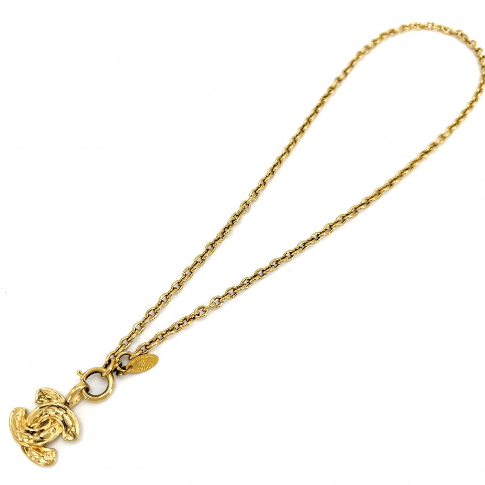 CHANEL シャネル ネックレス マトラッセ ココマーク アクセサリー GP ゴールド レディース 約26.0g【中古品】