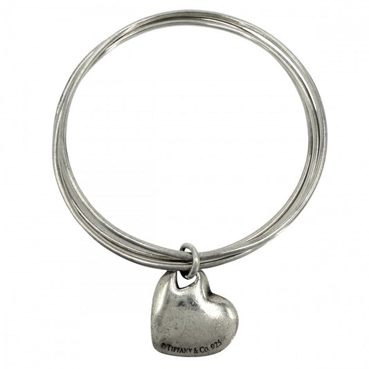 TIFFANY&Co. ティファニー バングル ブレスレット ハート ジュエリー アクセサリー 3連 シルバー925 レディース 約22.6g【中古品】