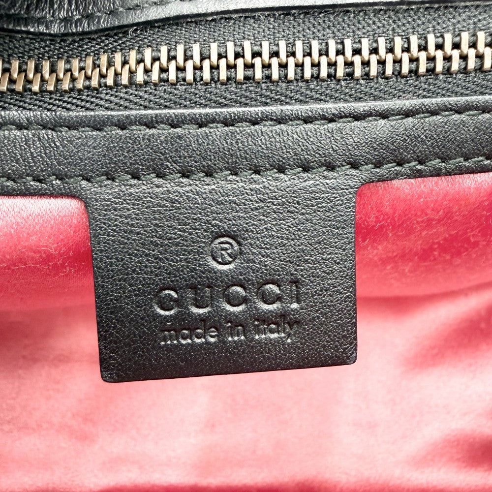 GUCCI グッチ ショルダーバッグ GGマーモント キルティングスモールチェーンショルダー　 ビジュー ハート 443497 ベルベット クリスタル ブラック 黒 アンティークゴールド金具 レディース【中古品】