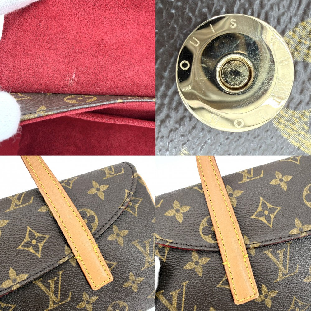 LOUIS VUITTON ルイヴィトン ハンドバッグ ソナチネ M51902 モノグラムキャンバス ブラウン 茶 ゴールド金具 レディース【中古品】