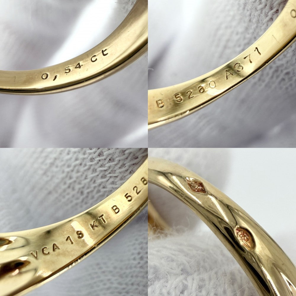 Van Cleef & Arpels ヴァンクリーフ＆アーペル 指輪 セリアリング アクセサリー ジュエリー ヴィンテージ Au750 18金YG K18イエローゴールド ダイヤモンド0.54ct 約11号 ゴールド レディース 約4.0g【中古品】