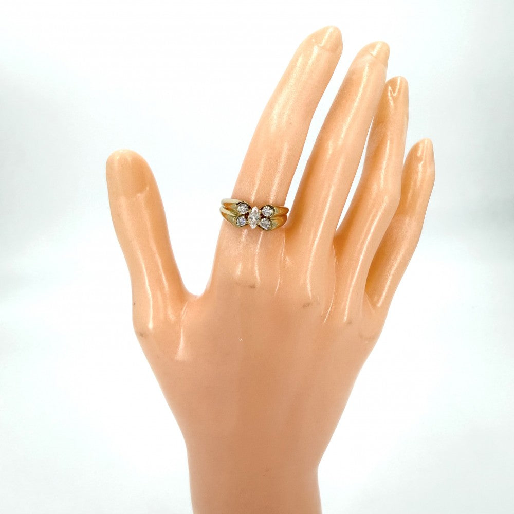 Van Cleef & Arpels ヴァンクリーフ＆アーペル 指輪 セリアリング アクセサリー ジュエリー ヴィンテージ Au750 18金YG K18イエローゴールド ダイヤモンド0.54ct 約11号 ゴールド レディース 約4.0g【中古品】