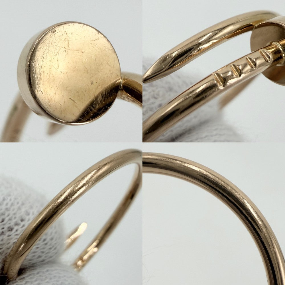 CARTIER カルティエ 指輪 ジュストアンクル リング ジュエリー 釘 アクセサリー Au750 18金PG 63サイズ K18ピンクゴールド 約21号 メンズ 約3.9g【中古品】