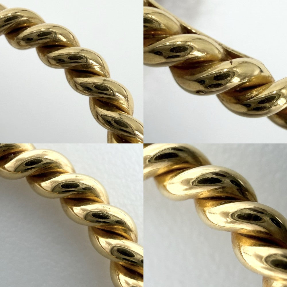 TIFFANY&Co. ティファニー ピアス ツイスト フープ ピアス ジュエリー アクセサリー 18金YG Au750 K18イエローゴールド レディース 約5.2g【中古品】