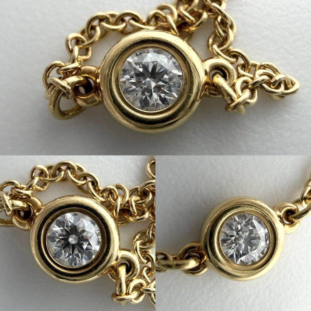 TIFFANY&Co. ティファニー 指輪 エルサペレッティ バイザヤード リング ジュエリー アクセサリー 18金YG Au750 K18イエローゴールド ダイヤモンド0.07ct 約13号 レディース 約0.6g【中古品】