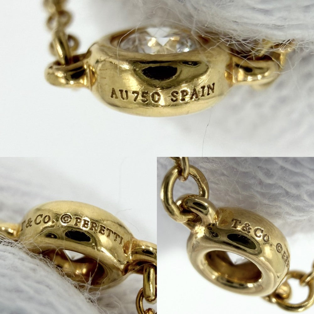 TIFFANY&Co. ティファニー 指輪 エルサペレッティ バイザヤード リング ジュエリー アクセサリー 18金YG Au750 K18イエローゴールド ダイヤモンド0.07ct 約13号 レディース 約0.6g【中古品】