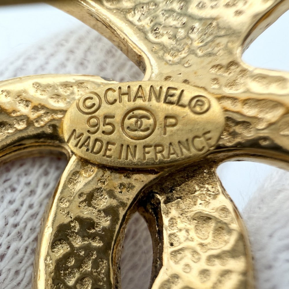 CHANEL シャネル ブローチ ココマーク ハートモチーフ ヴィンテージ アクセサリー GP 95P ゴールド レディース 約9.5g 1995年【中古品】