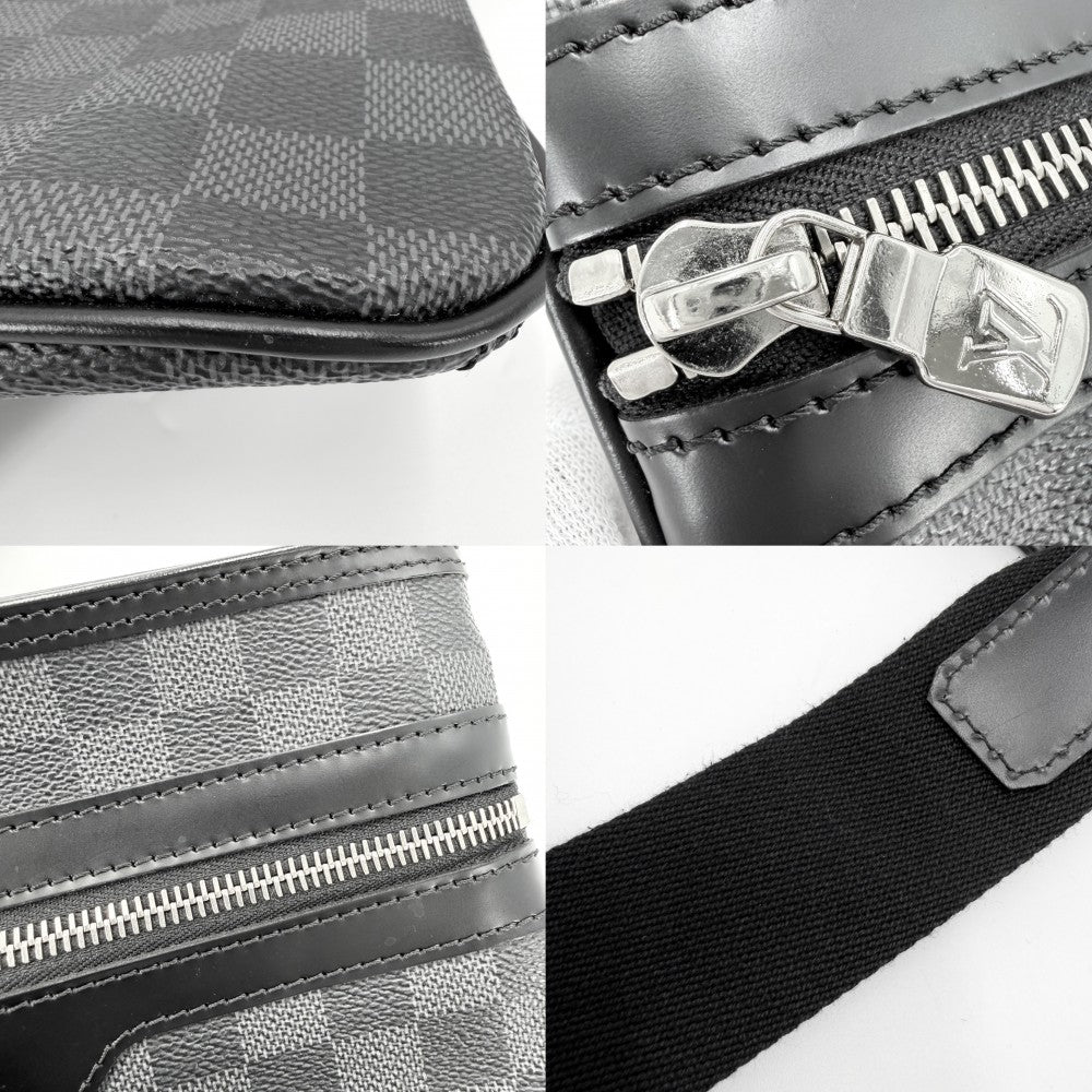 LOUIS VUITTON ルイヴィトン ショルダーバッグ ダミエグラフィット トマス かばん 鞄 N58028 ブラック 黒 シルバー金具 メンズ【中古品】