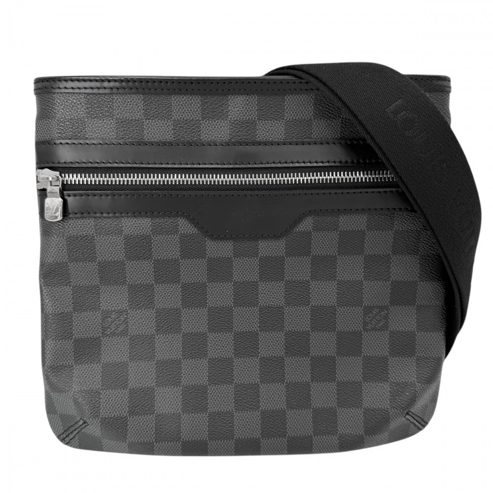LOUIS VUITTON ルイヴィトン ショルダーバッグ ダミエグラフィット トマス かばん 鞄 N58028 ブラック 黒 シルバー金具 メンズ【中古品】