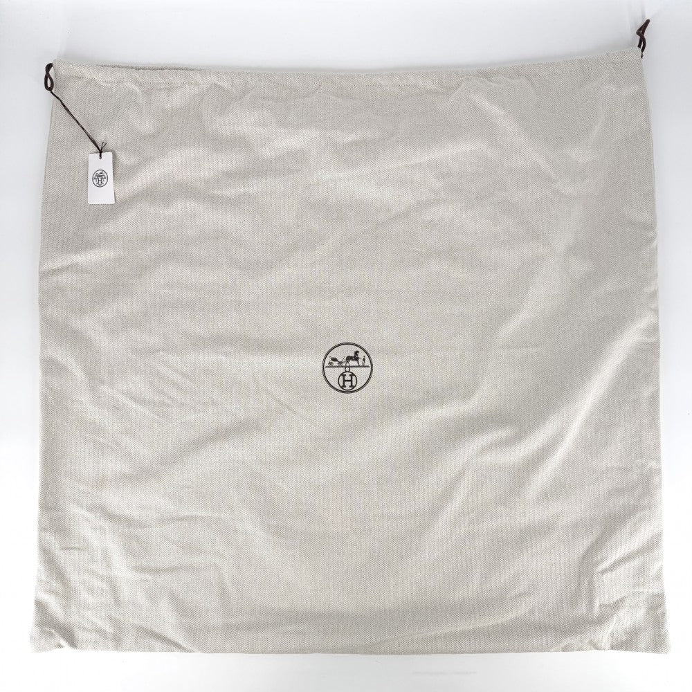 【開店SALE】 HERMES エルメス 雑貨 クッション アヴァロンGM Hロゴ インテリア メンズ レディース ウール カシミヤ ダークグレー ホワイト 白 ユニセックス【中古品】