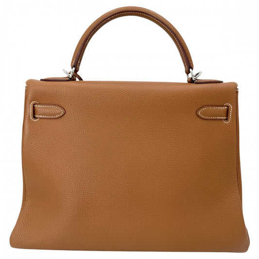 HERMES エルメス 2WAY ケリー32 ショルダーバッグ ハンドバッグ 内縫い 鞄 かばん □E刻印 レザー ブラウン 茶 ゴールド金具 レディース 2001年【中古品】