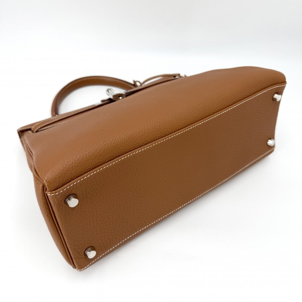 HERMES エルメス 2WAY ケリー32 ショルダーバッグ ハンドバッグ 内縫い 鞄 かばん □E刻印 レザー ブラウン 茶 ゴールド金具 レディース 2001年【中古品】