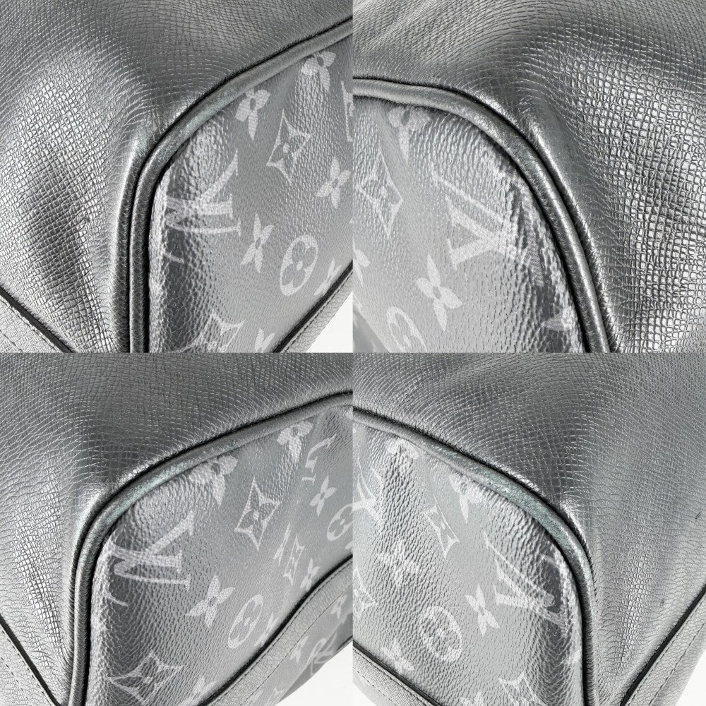 LOUIS VUITTON ルイヴィトン ボストンバッグ 2WAY ショルダーバッグ タイガラマ キーポルバンドリエール50 トラベルバッグ 旅行バッグ M53763 ブラック 黒 シルバー金具 メンズ【中古品】