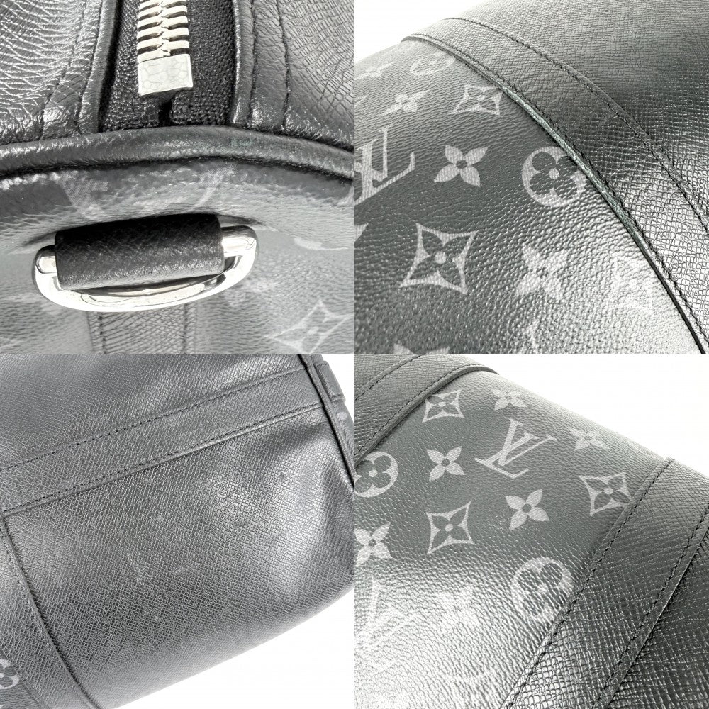 LOUIS VUITTON ルイヴィトン ボストンバッグ 2WAY ショルダーバッグ タイガラマ キーポルバンドリエール50 トラベルバッグ 旅行バッグ M53763 ブラック 黒 シルバー金具 メンズ【中古品】