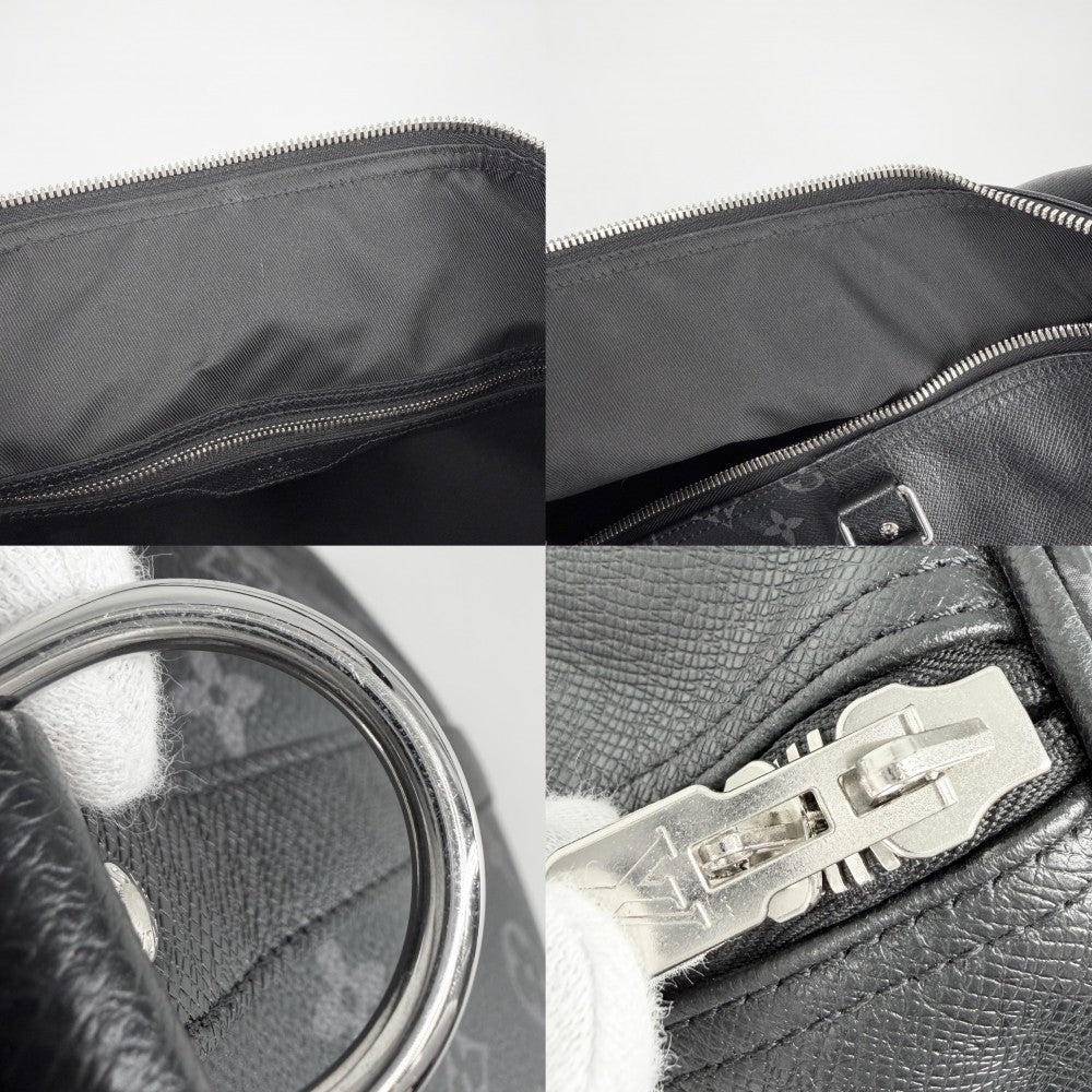 LOUIS VUITTON ルイヴィトン ボストンバッグ 2WAY ショルダーバッグ タイガラマ キーポルバンドリエール50 トラベルバッグ 旅行バッグ M53763 ブラック 黒 シルバー金具 メンズ【中古品】