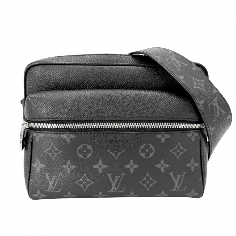 LOUIS VUITTON ルイヴィトン ショルダーバッグ タイガラマ アウトドアメッセンジャーPM モノグラムエクリプス M30233 ブラック 黒 シルバー金具 メンズ【中古品】
