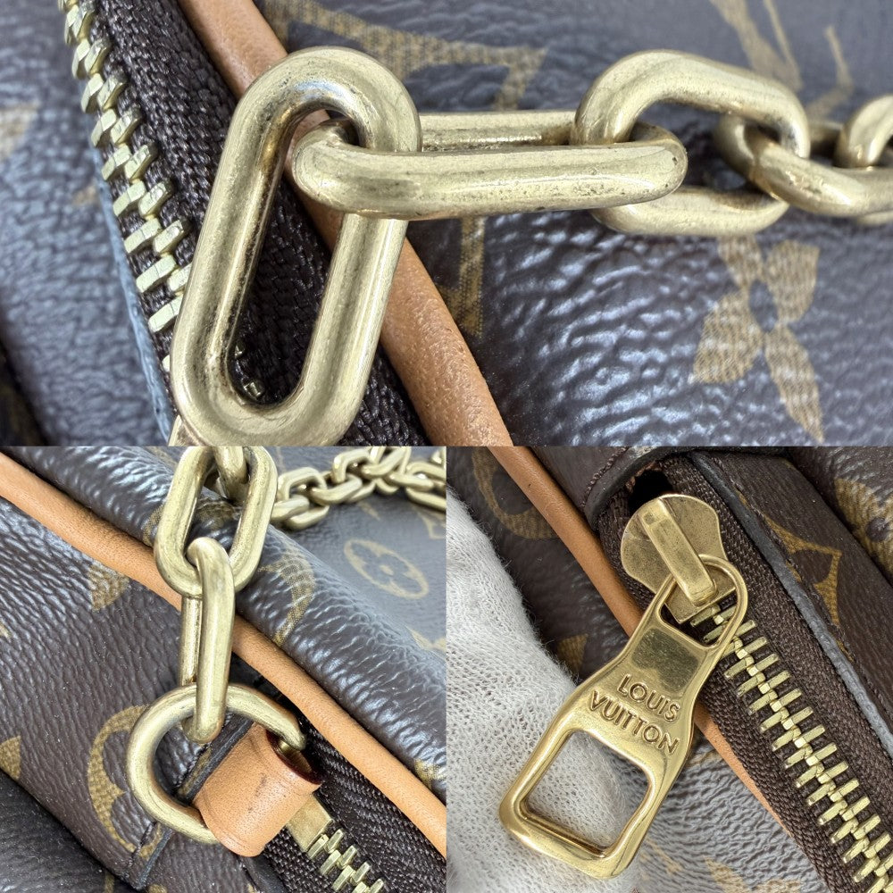 LOUIS VUITTON ルイヴィトン リュック トリオバックパック M44658 モノグラムキャンバス ブラウン 茶 ゴールド金具 メンズ【中古品】