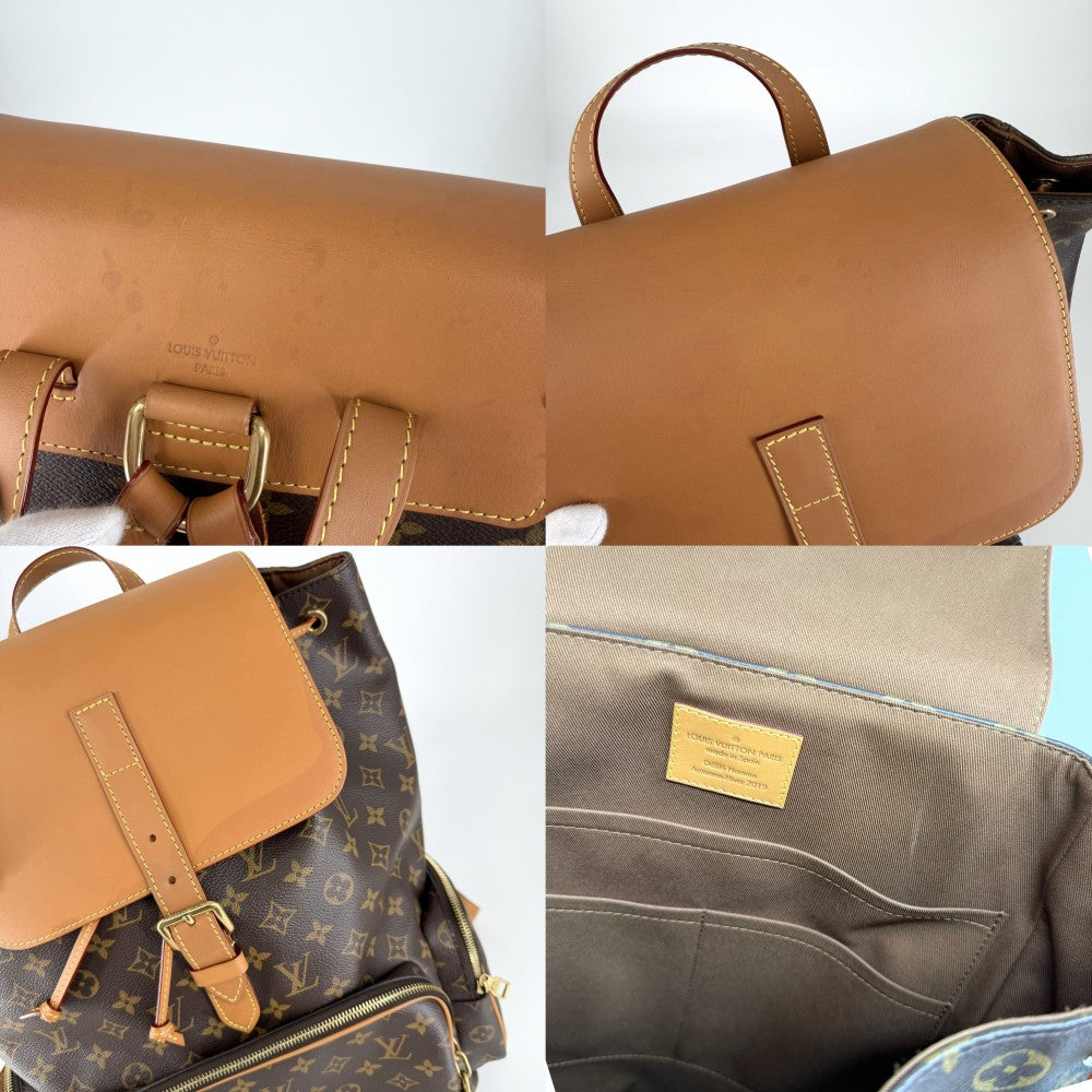 LOUIS VUITTON ルイヴィトン リュック トリオバックパック M44658 モノグラムキャンバス ブラウン 茶 ゴールド金具 メンズ【中古品】
