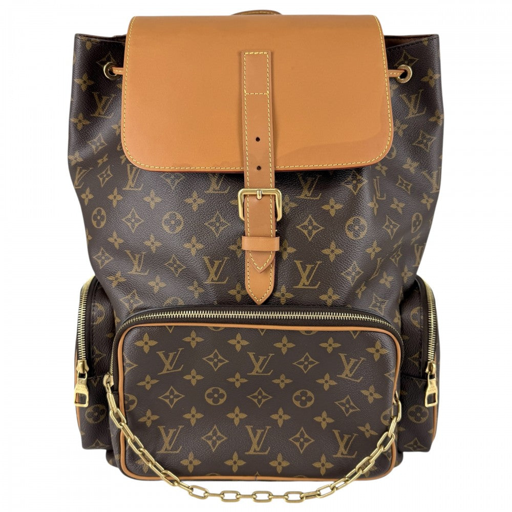 LOUIS VUITTON ルイヴィトン リュック トリオバックパック M44658 モノグラムキャンバス ブラウン 茶 ゴールド金具 メンズ【中古品】