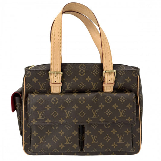 LOUIS VUITTON ルイヴィトン トートバッグ ミュルティプリシテ ハンドバッグ M51162 モノグラムキャンバス ブラウン 茶 ゴールド金具 レディース【中古品】