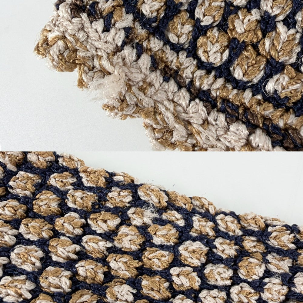 CHANEL シャネル ワンピース ノースリーブ アパレル 服 36 ブルー 青 ブラウン 茶 春 夏 レーヨン ナイロン レディース【中古品】