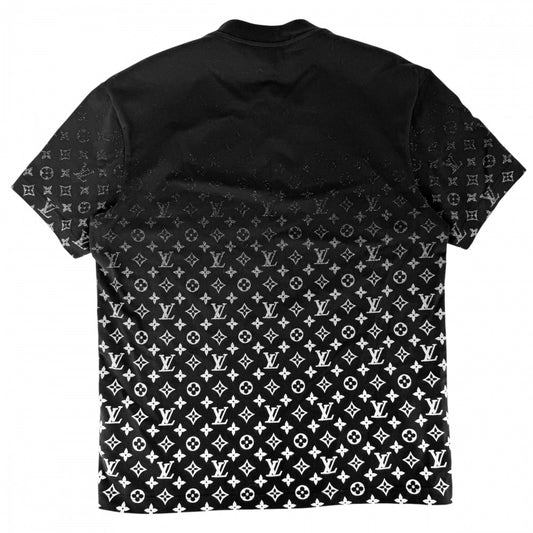 LOUIS VUITTON ルイヴィトン 半袖Ｔシャツ モノグラム グラディエント アパレル トップス 服 M ブラック 黒 ホワイト 白 春 夏 コットン メンズ【中古品】