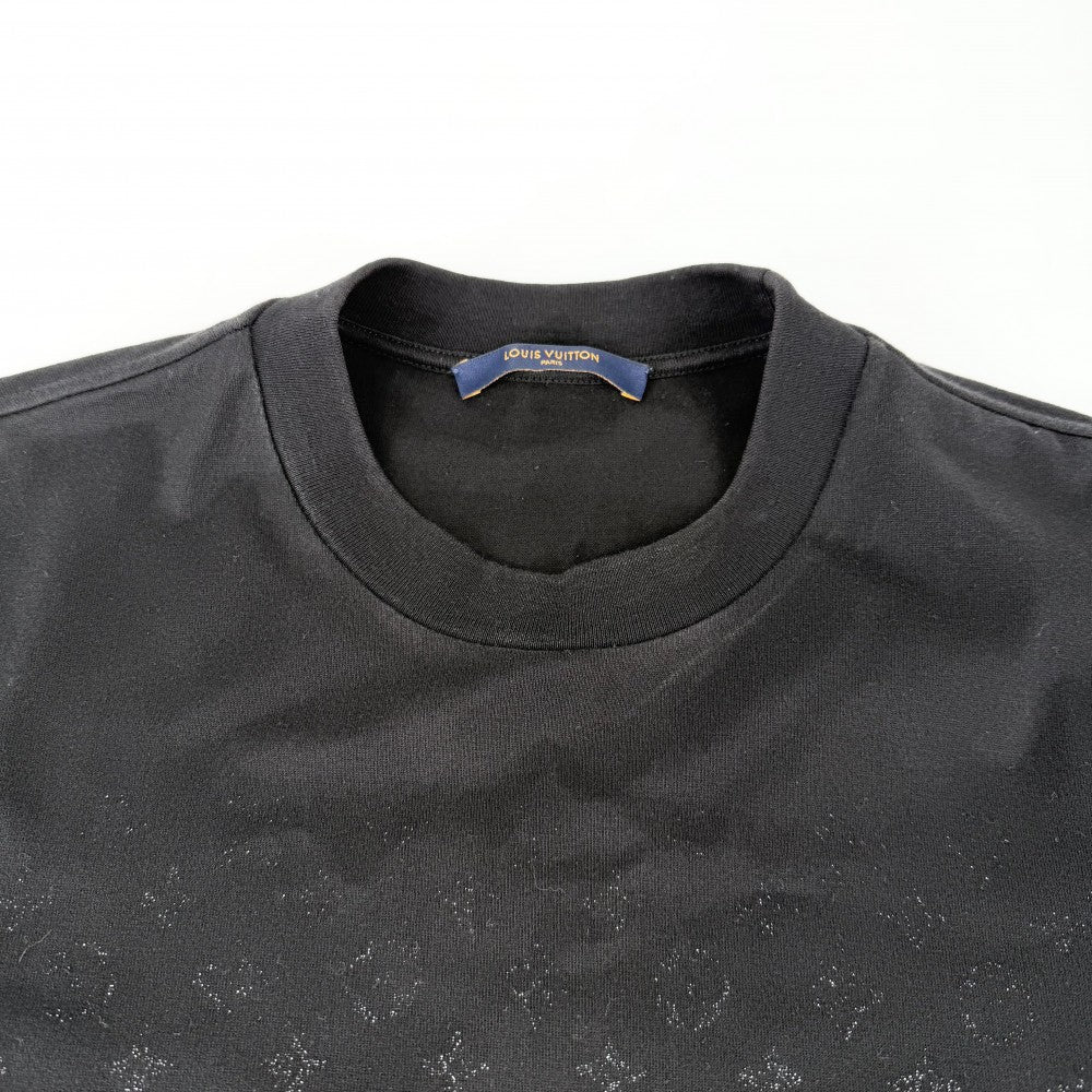 LOUIS VUITTON ルイヴィトン 半袖Ｔシャツ モノグラム グラディエント アパレル トップス 服 M ブラック 黒 ホワイト 白 春 夏 コットン メンズ【中古品】