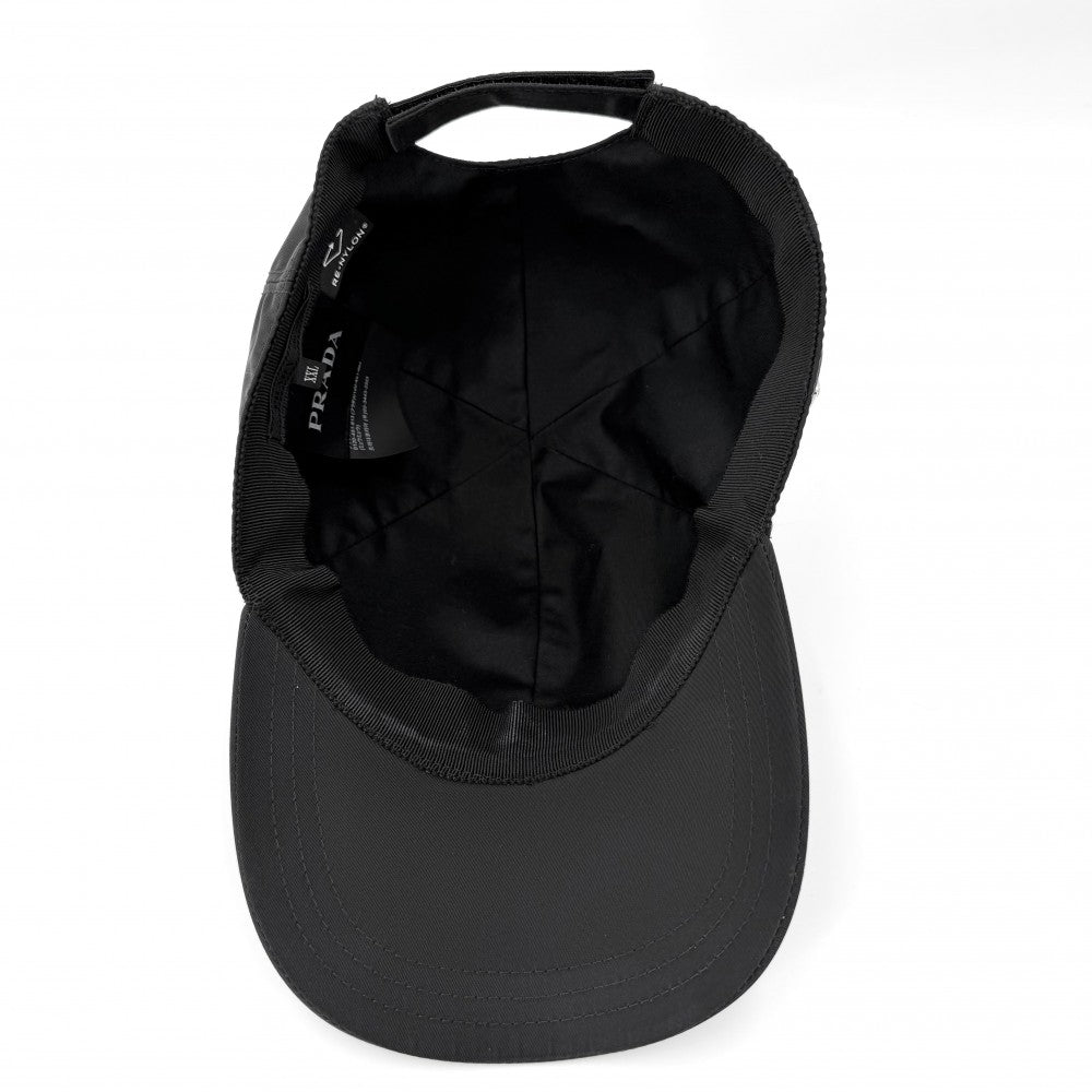 PRADA プラダ 帽子 トライアングルロゴ ベースボールキャップ ファッションアイテム RE-NYLON メンズ レディース 2HC274 ナイロン ブラック 黒 シルバー金具 ユニセックス【中古品】