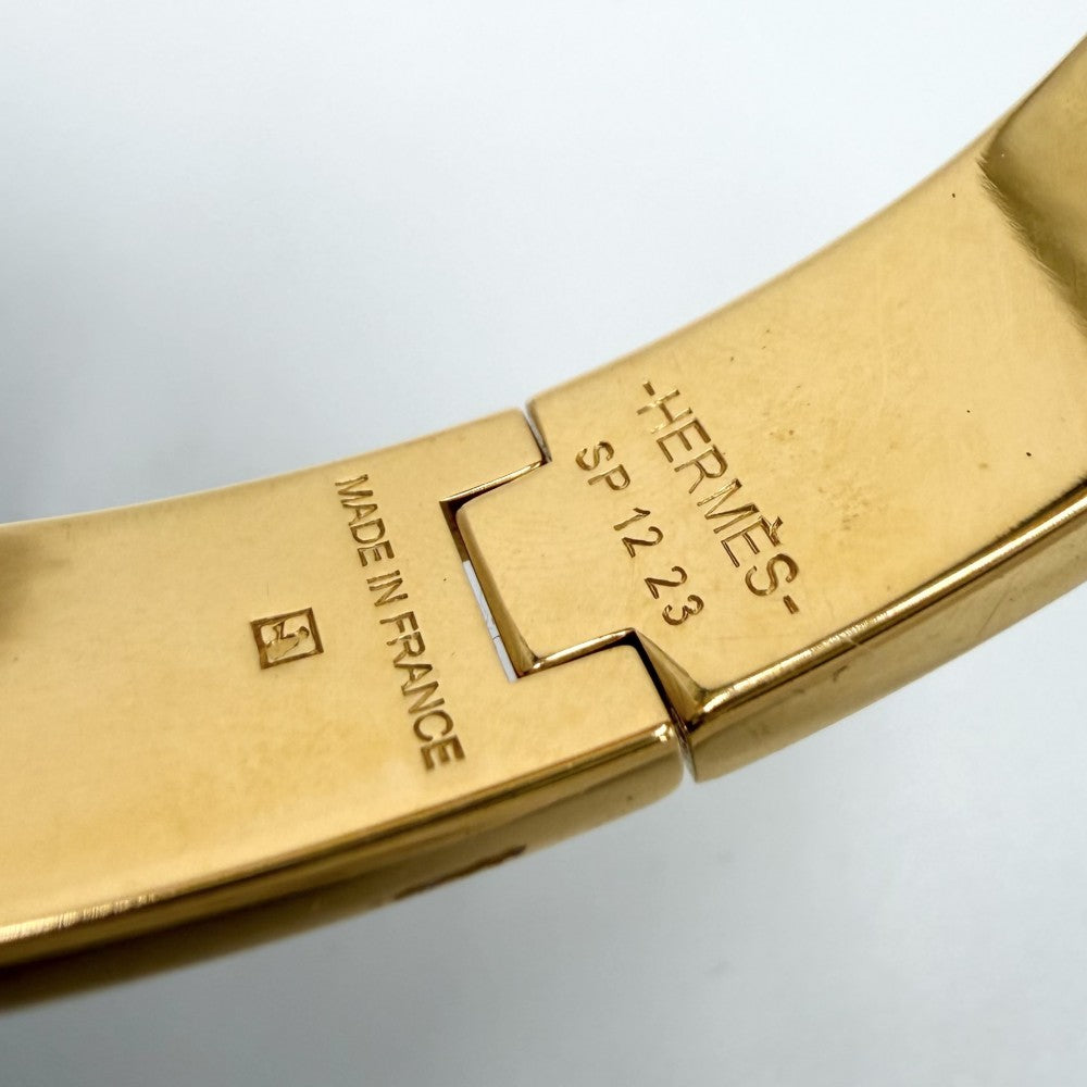 HERMES エルメス バングル クリックH PM ブレスレット アクセサリー 小物 ブラック 黒 ゴールド金具 レディース 約36.8g【中古品】