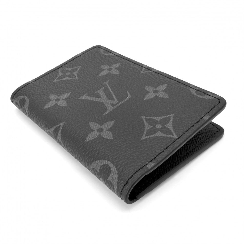 LOUIS VUITTON ルイヴィトン カードケース モノグラムエクリプス オーガナイザードゥポッシュ 名刺入れ 定期入れ 小物 M61696 ブラック 黒 メンズ【中古品】