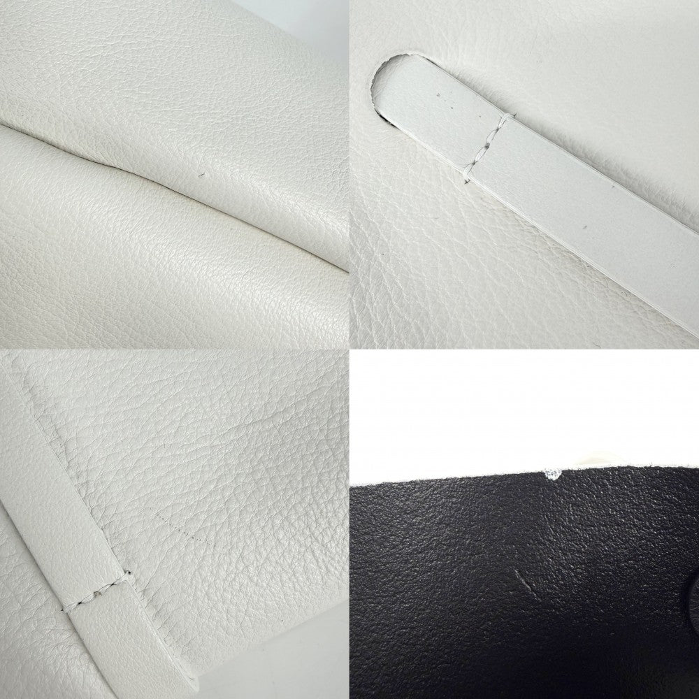 【開店SALE】 BALENCIAGA バレンシアガ 2WAY エブリデイトートXS ポーチ付き ハンドバッグ ショルダーバッグ 489813 レザー ホワイト 白 シルバー金具 レディース【中古品】