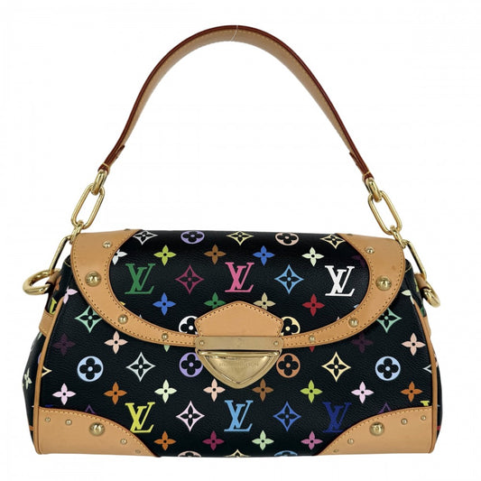 【開店SALE】 LOUIS VUITTON ルイヴィトン ハンドバッグ ビバリーMM セミショルダーバッグ チェーン M40204 モノグラムマルチカラー ブラック 黒 ゴールド金具 レディース【中古品】